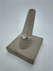 Lady's Diamond Engagement Ring .50 CT. 18K White Gold 5.1g